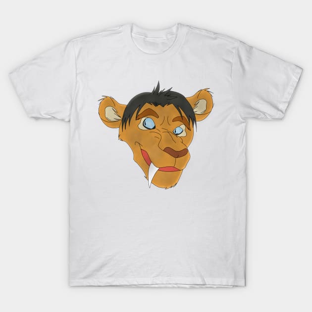 Anthro lion face T-Shirt by Veleno
